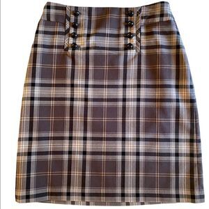 EUC Dahlia Gray Plaid Pencil Skirt